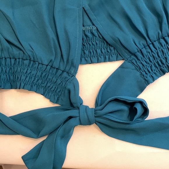 Venus XS High neck, back tie, beautiful long sleeve blouse - Picture 6 of 8